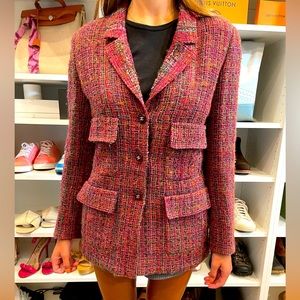 Chanel Multicolored Tweed Blazer
